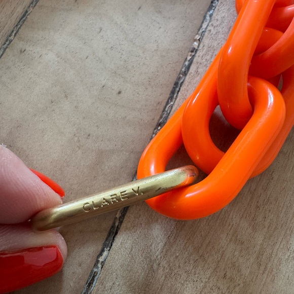 Clare V - Bright Orange Shortie Strap - Picture 2 of 2